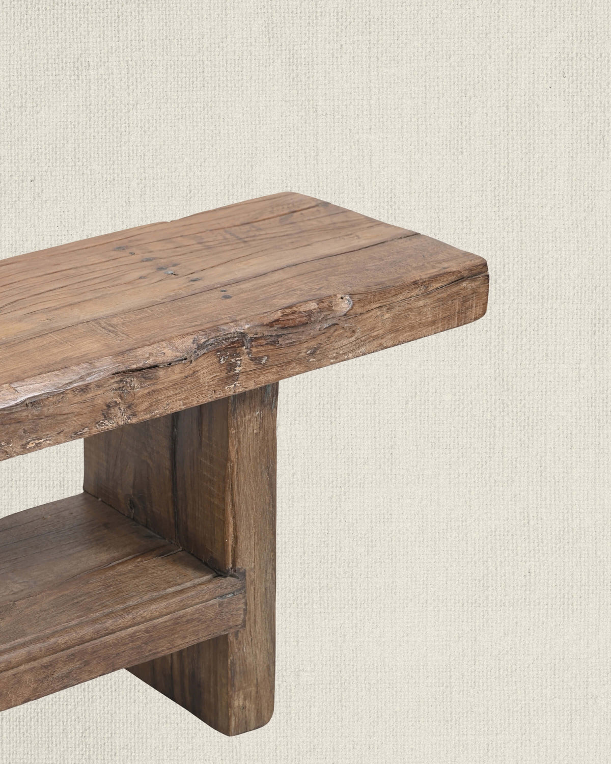 Long Teak Slab Bench 62"