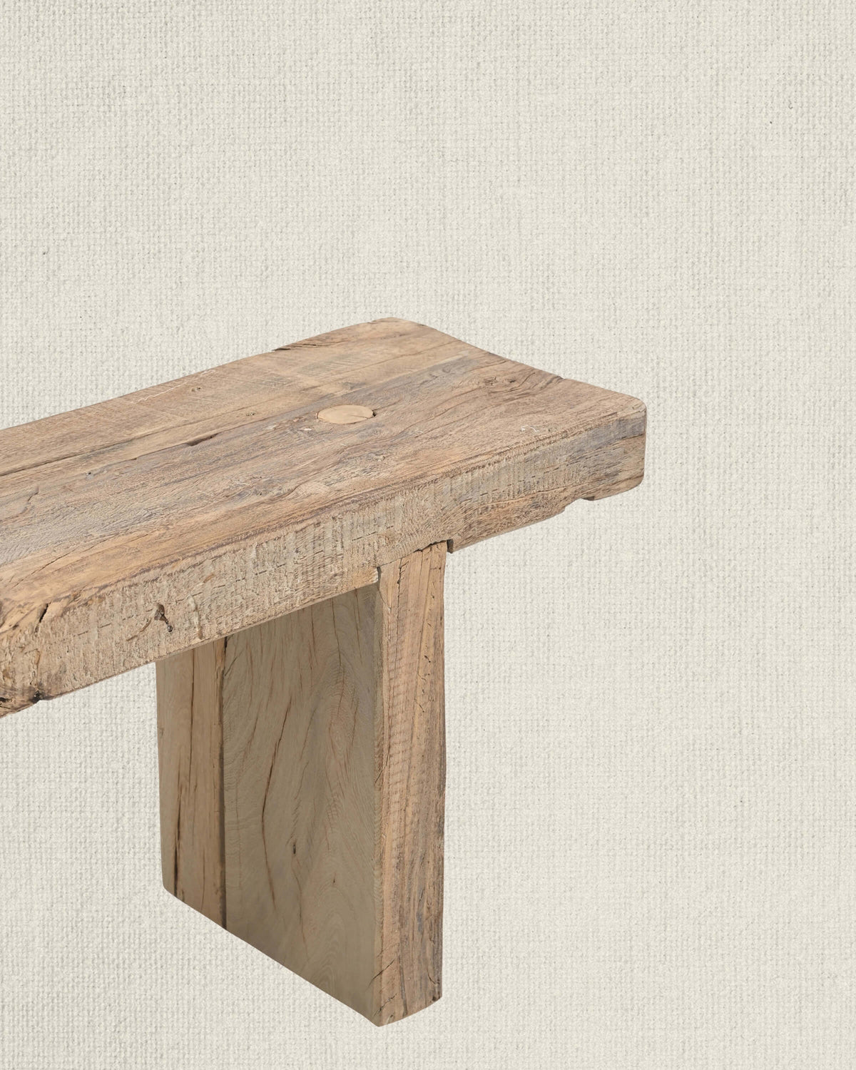 Vintage Teak Wood Bench 55"