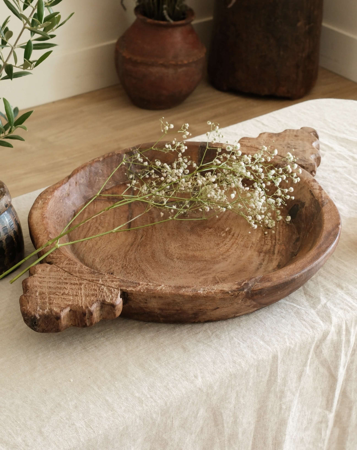 Teak Wood Dough Bowl