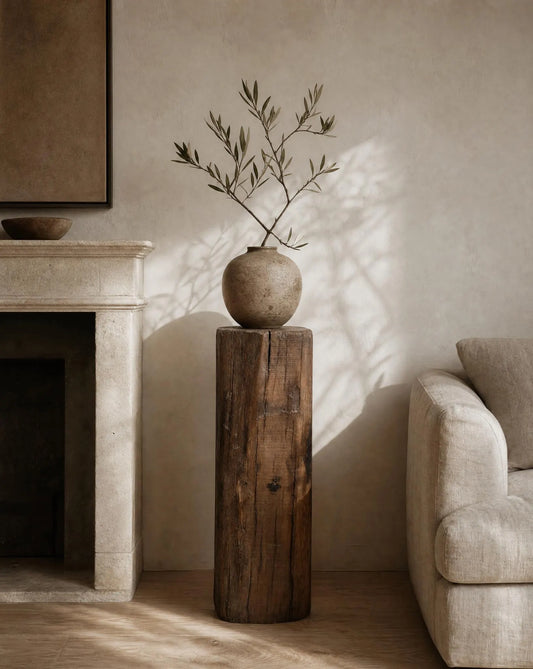 Antique Teak Wood Pedestal