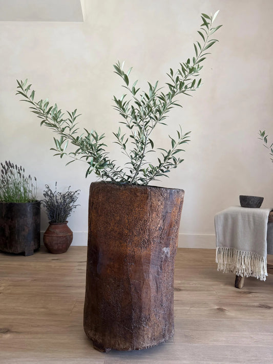 Antique Naga Wood Planter 25"