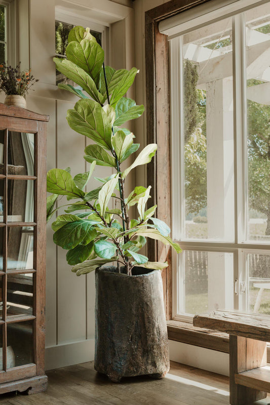 Antique Naga Wood Planter 24"