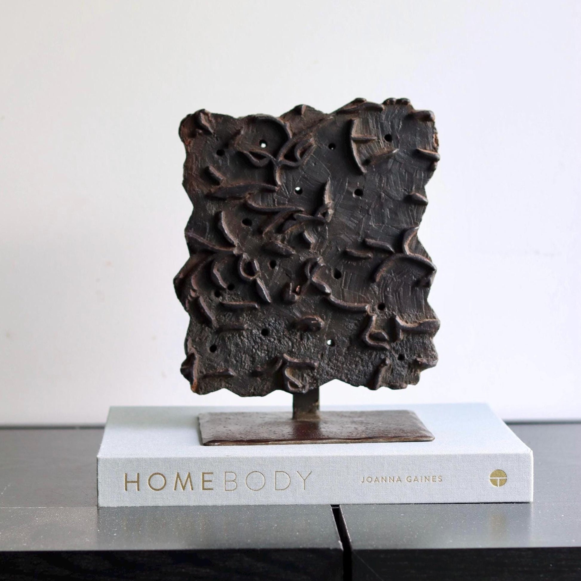 Vintage Block Print Stamp on Stand