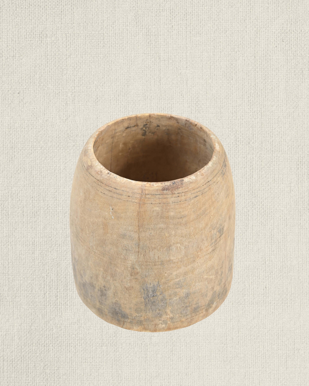 Hand Carved Teak Wood Planter 8.2"