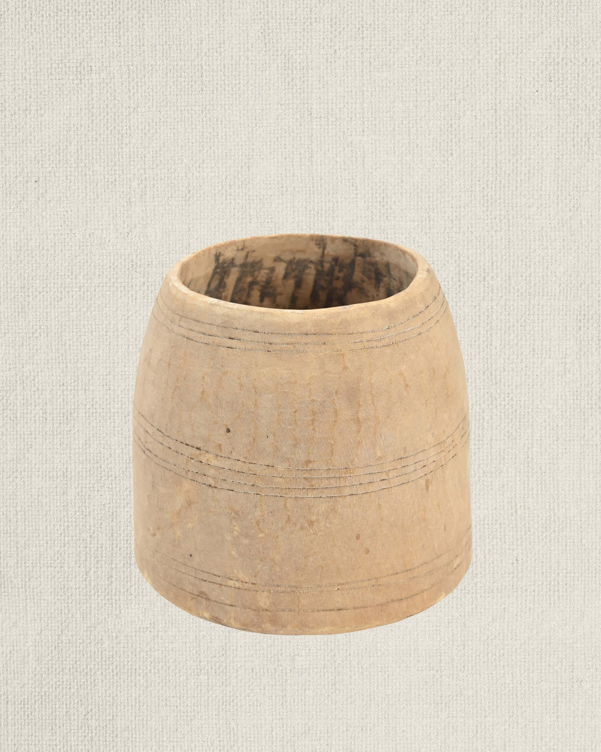 Rustic Wood Vessel 8"