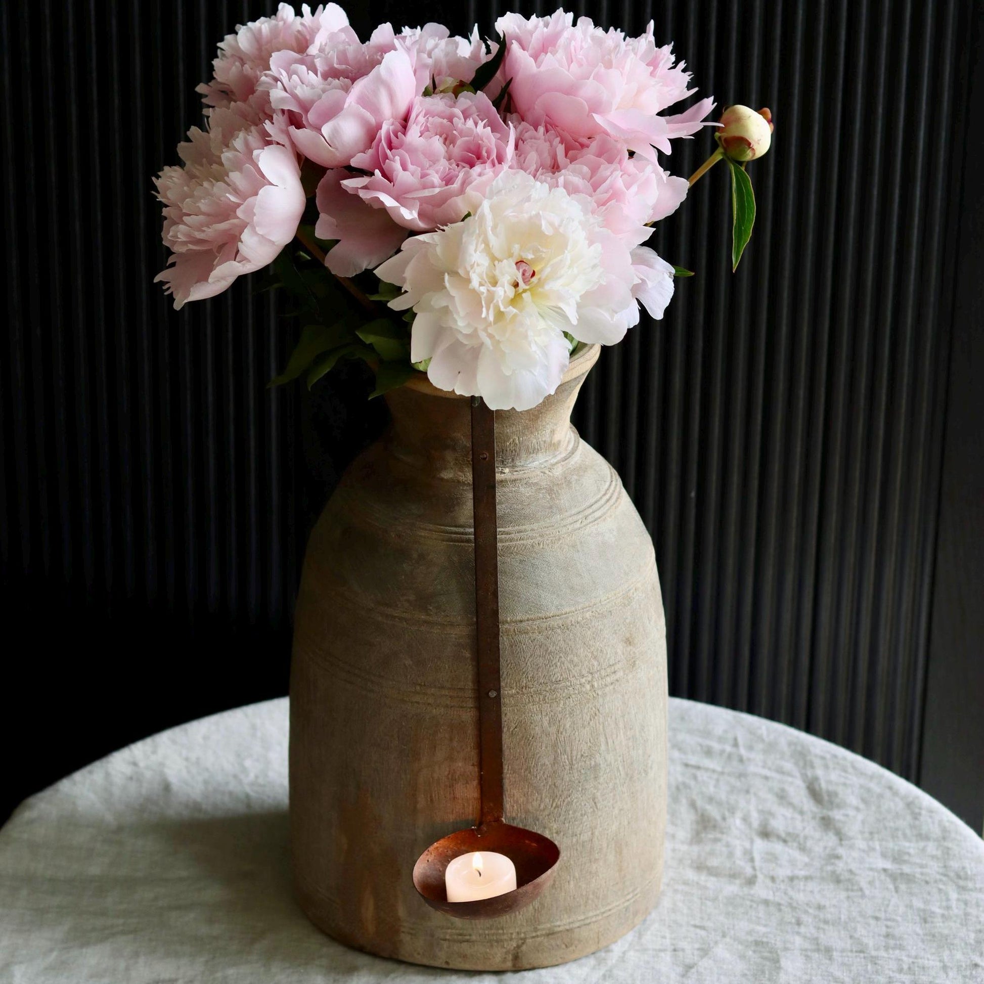 Vintage Himachal Pot & Candle Holder
