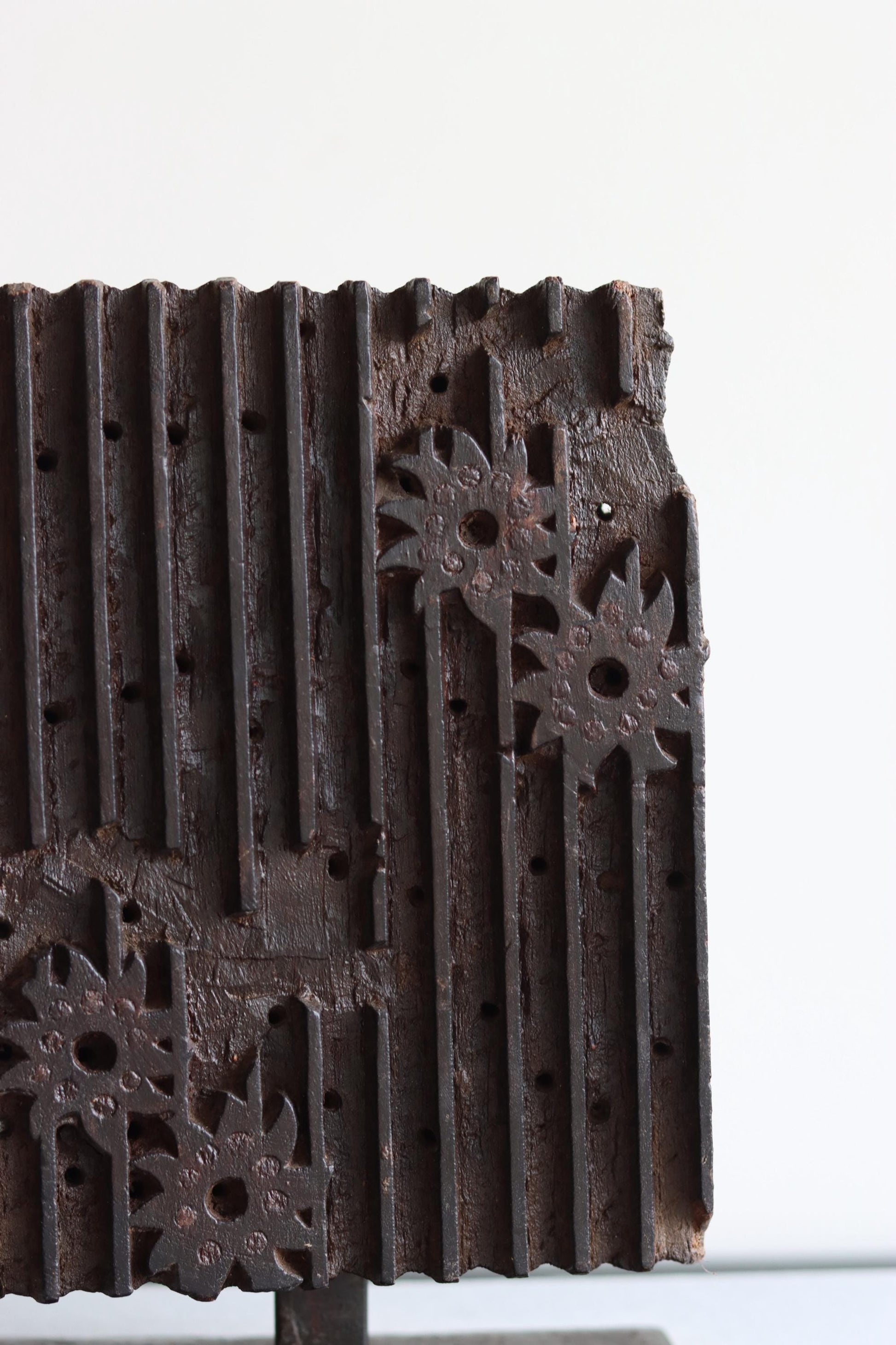 Vintage Block Print Stamp on Stand
