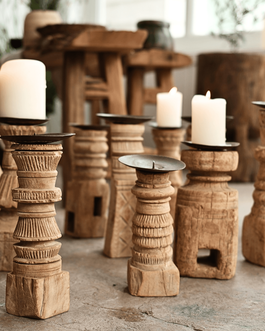 Carved Candle Stick