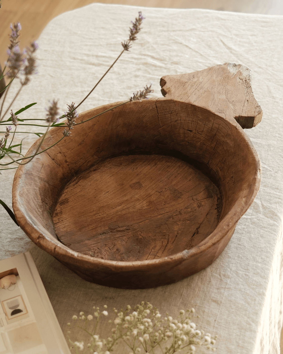 Teak Wood Dough Bowl