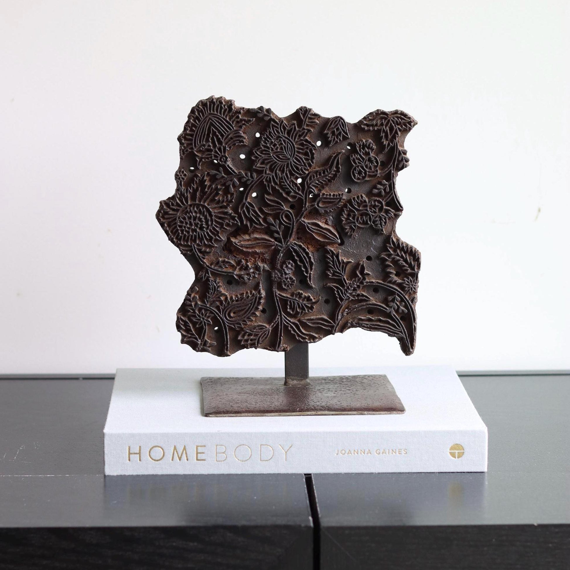 Vintage Block Print Stamp on Stand