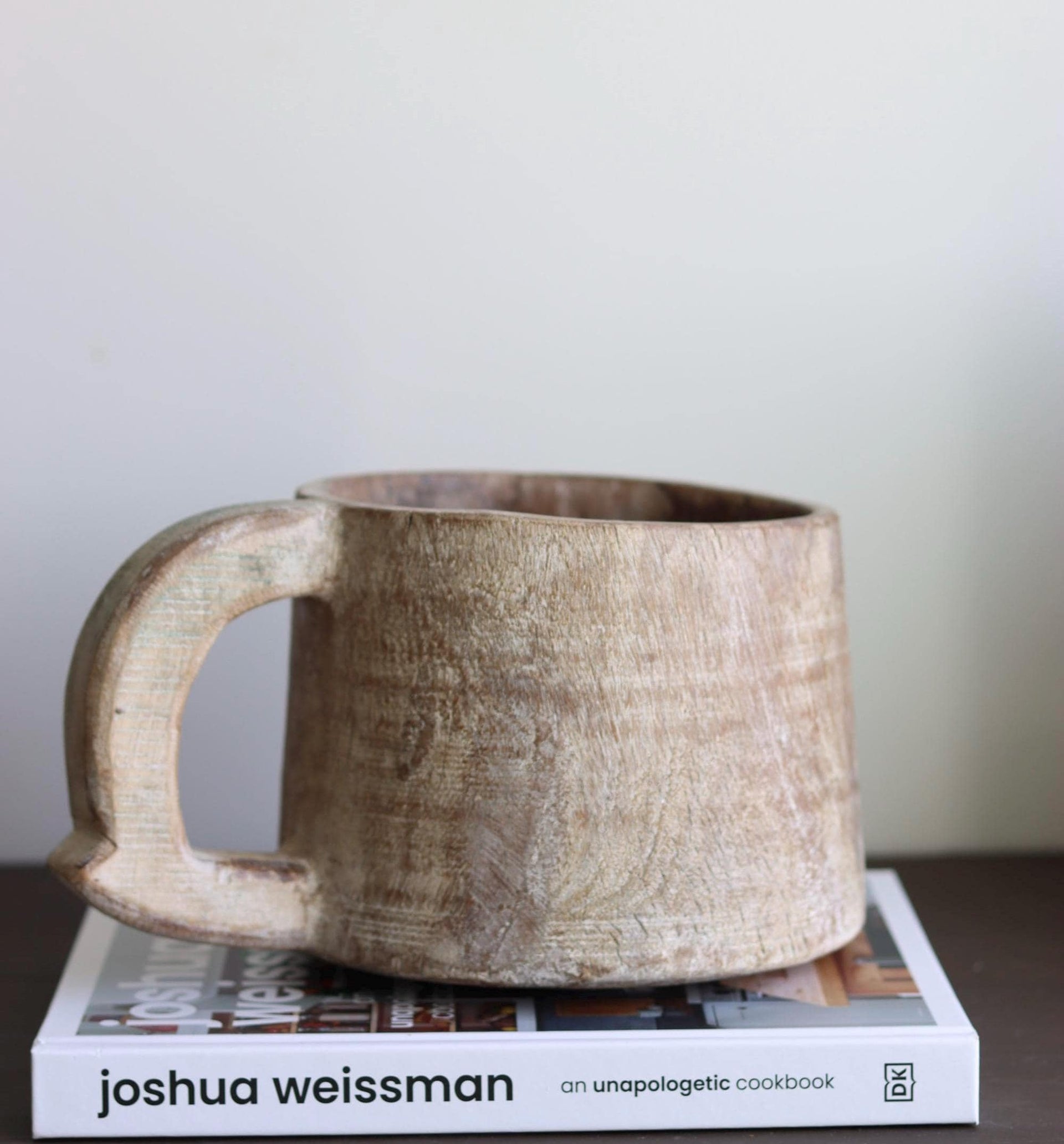 Vintage Wooden Maana Pot with Handle