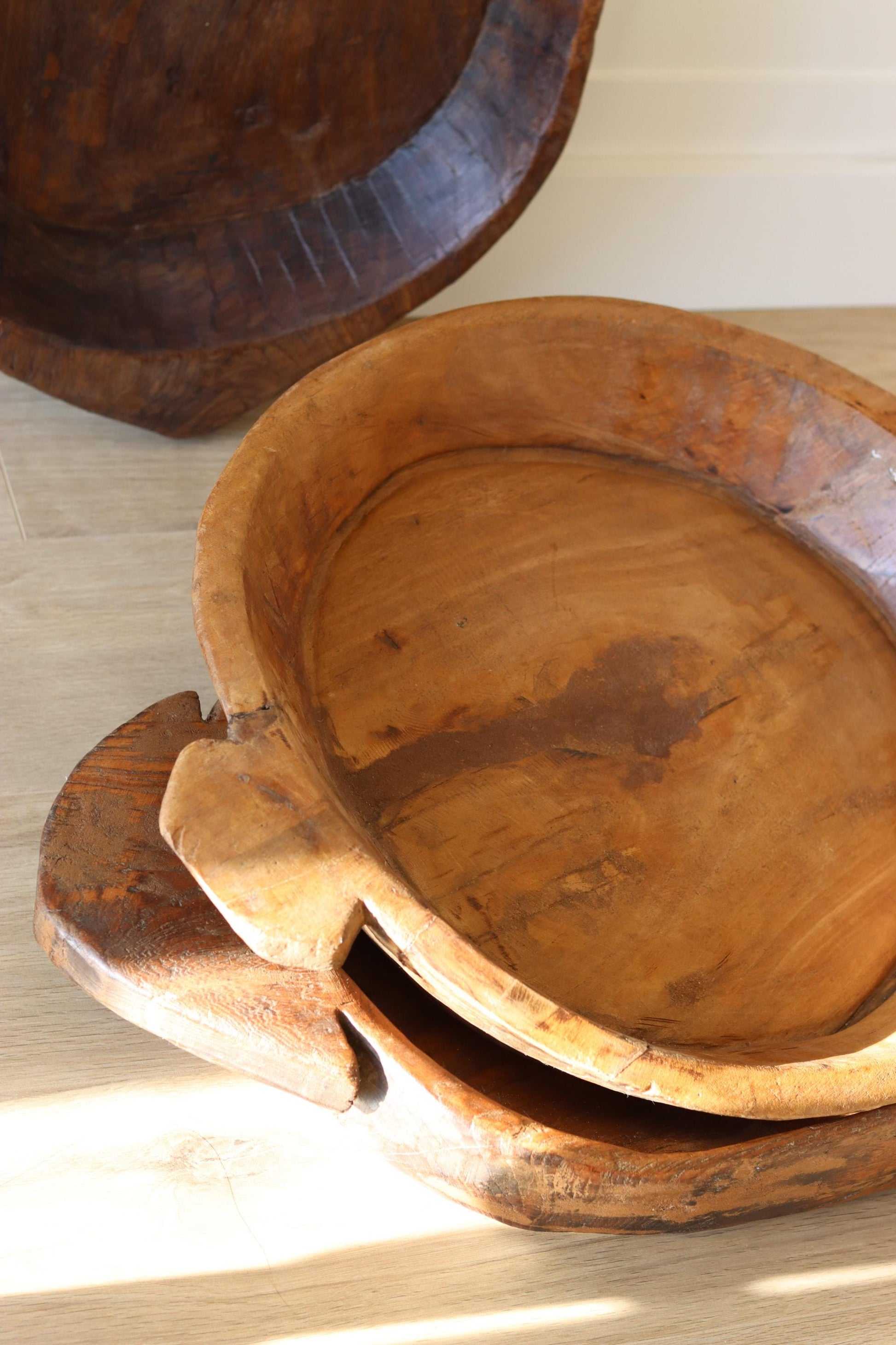 Large Vintage Wooden Parat Tray