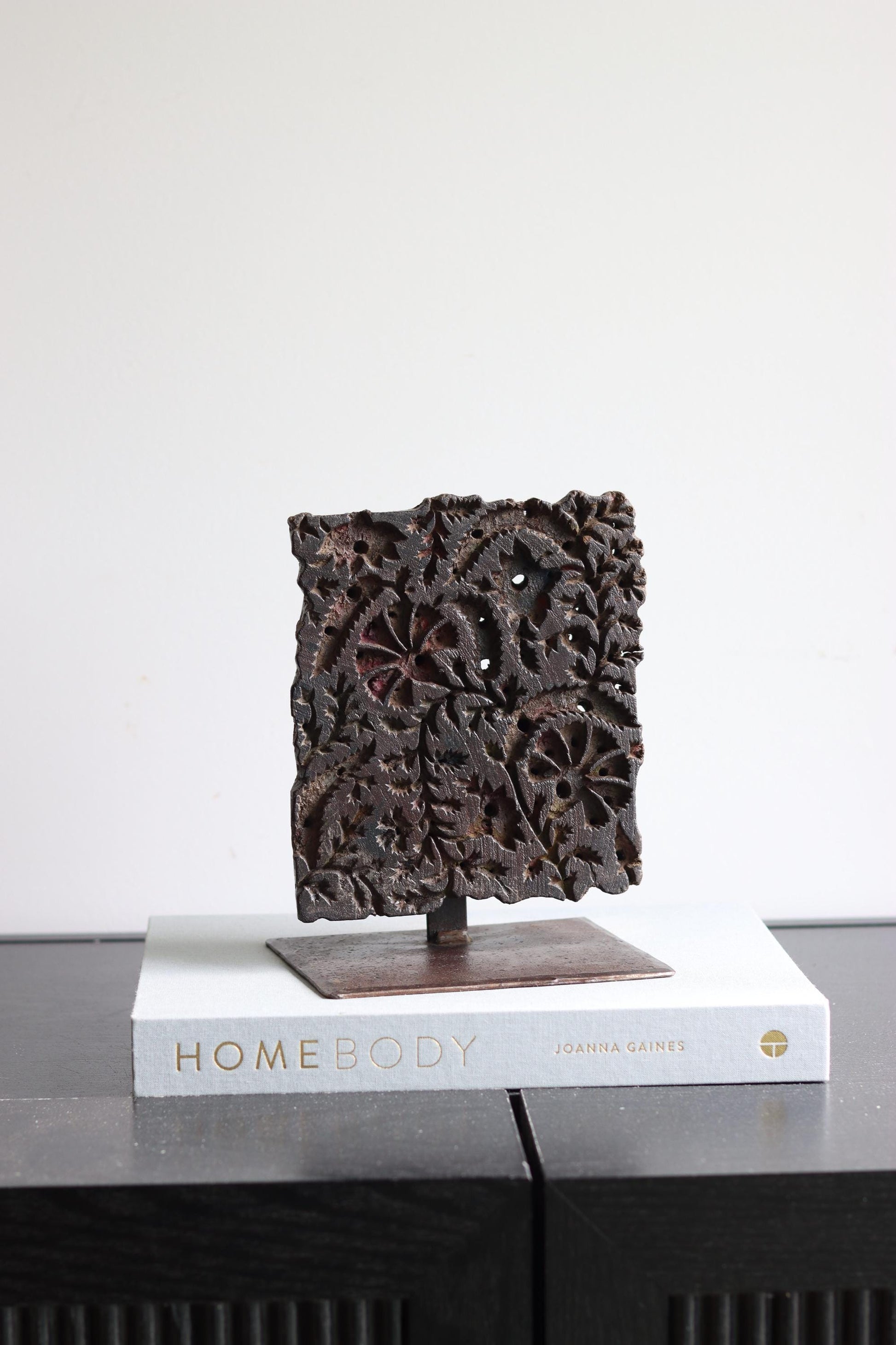 Vintage Block Print Stamp on Stand