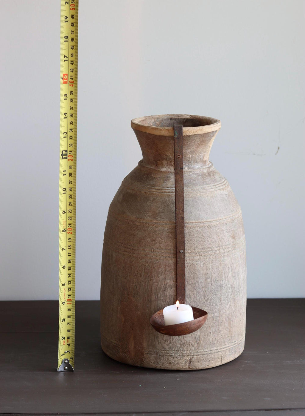 Vintage Himachal Pot & Candle Holder