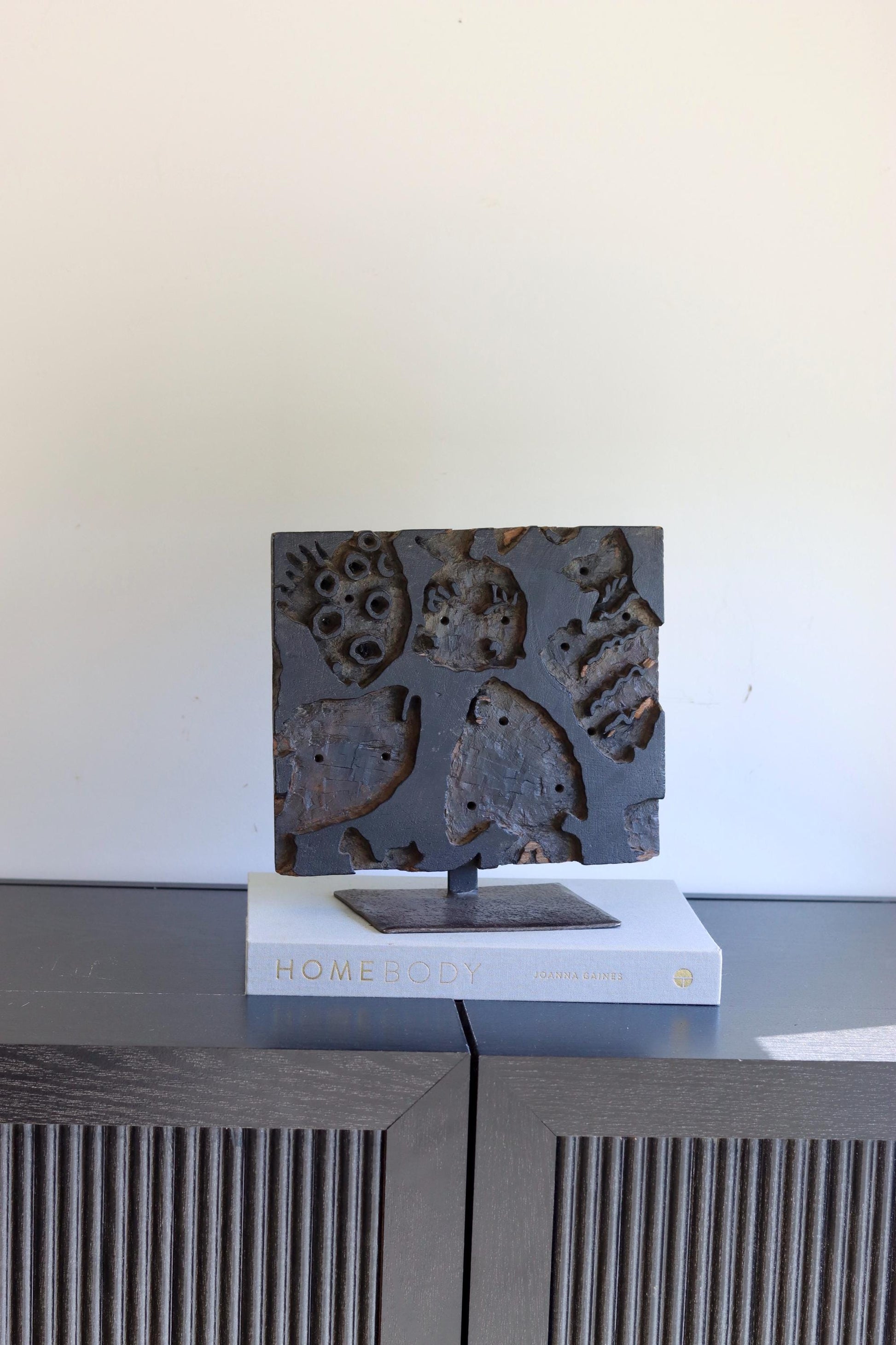 Vintage Block Print Stamp on Stand