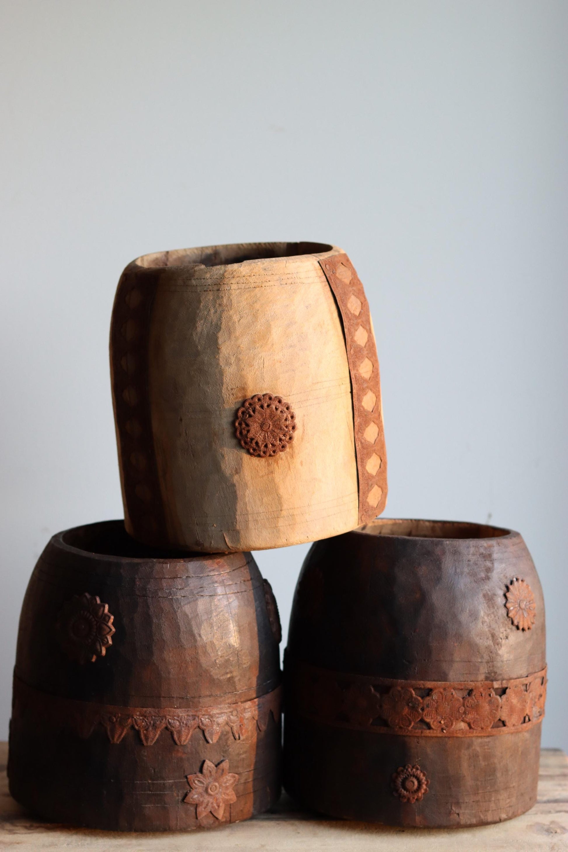 Vintage Wooden Maana Planter
