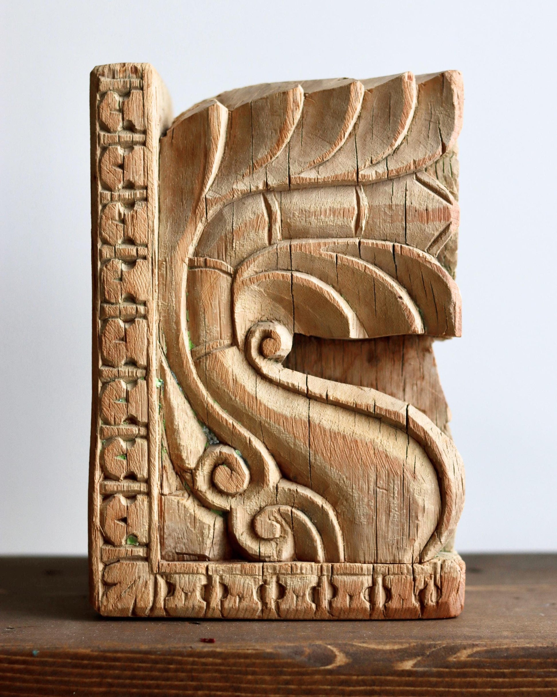 Vintage Wooden Bookends