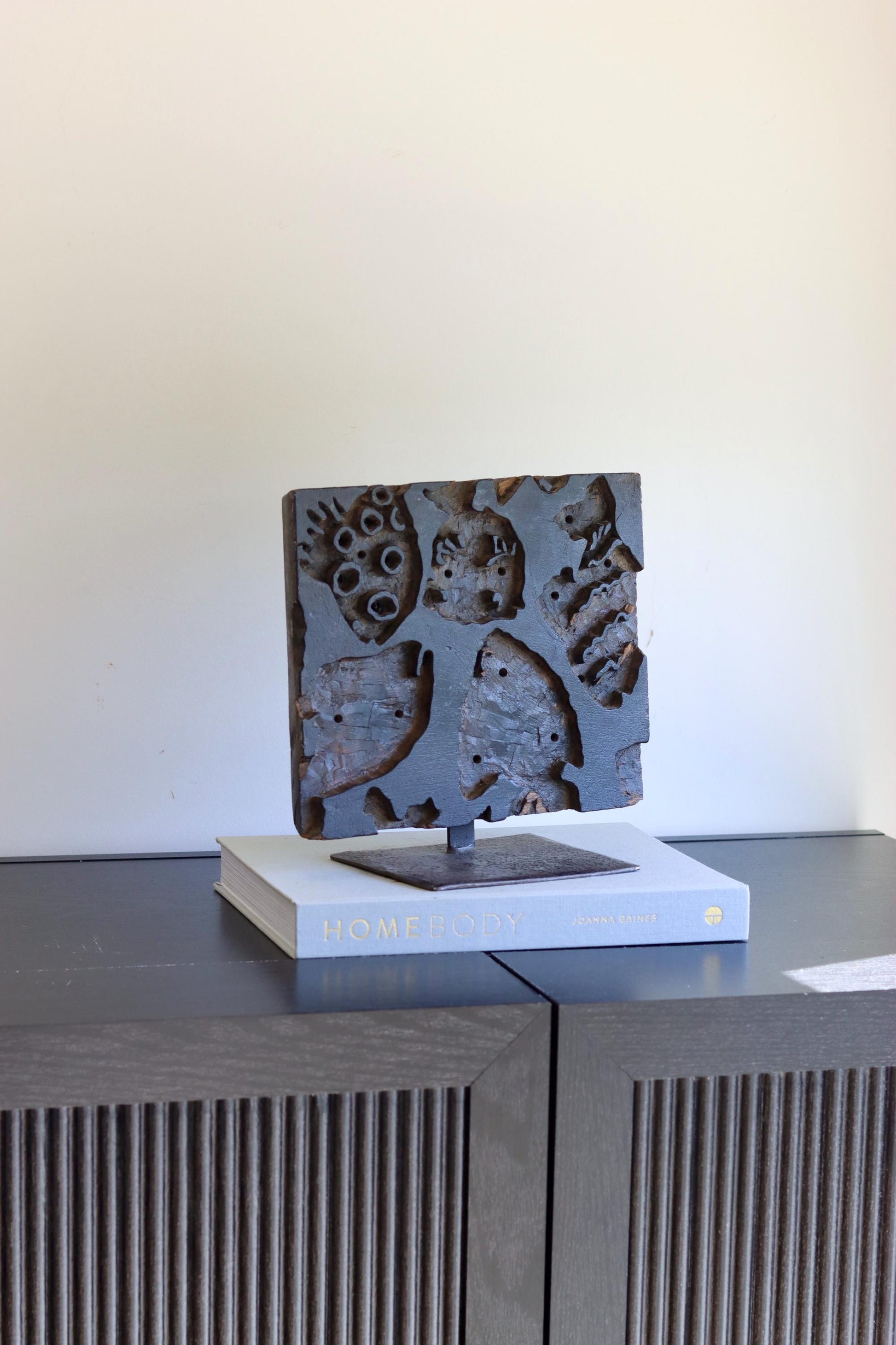 Vintage Block Print Stamp on Stand