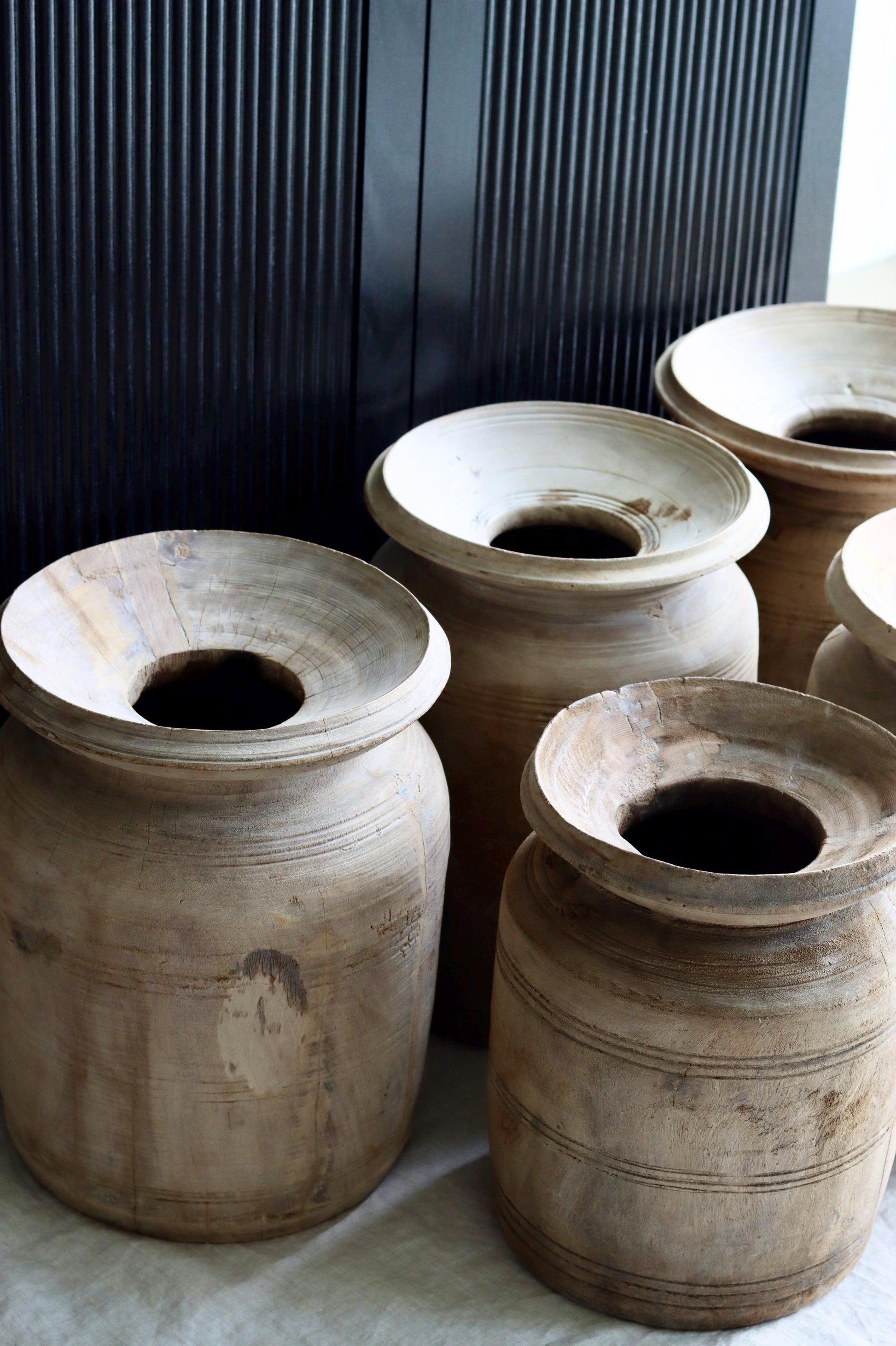 XL Vintage Himachal Teak Wood Pot