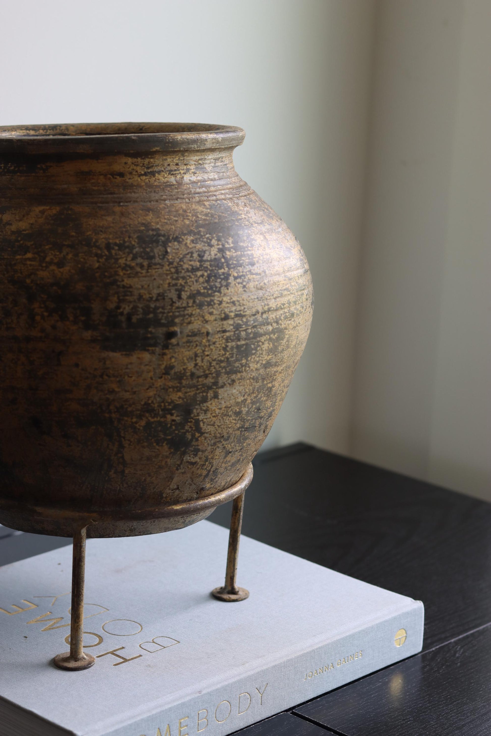 Large Clay Terracotta Pot on Stand
