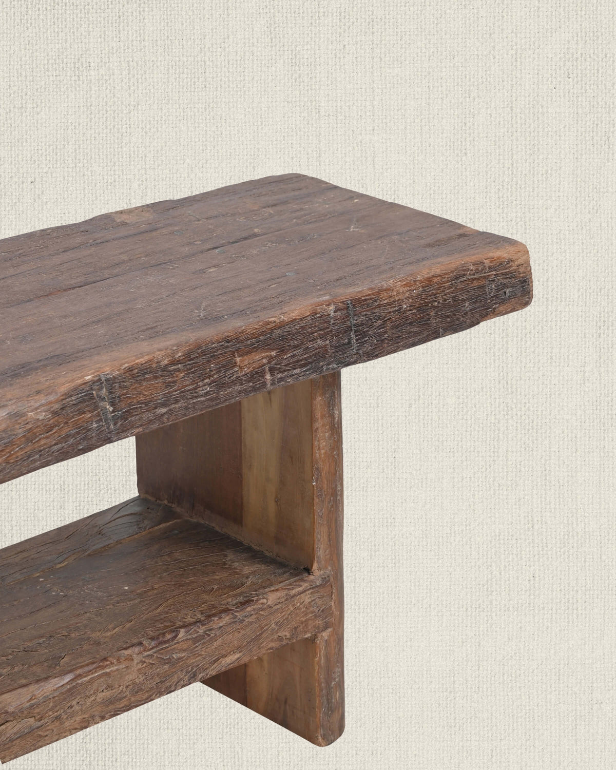 Rustic Double Slab Bench 59"
