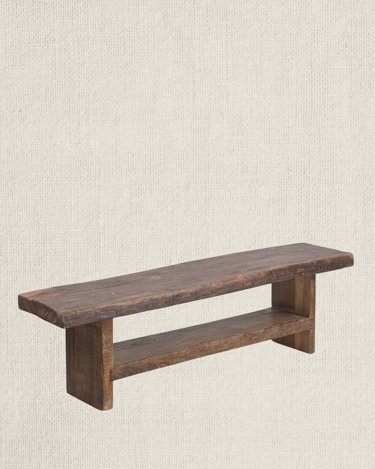 Rustic Double Slab Bench 59"