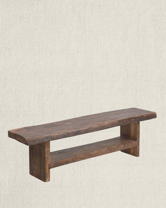 Rustic Double Slab Bench 59"