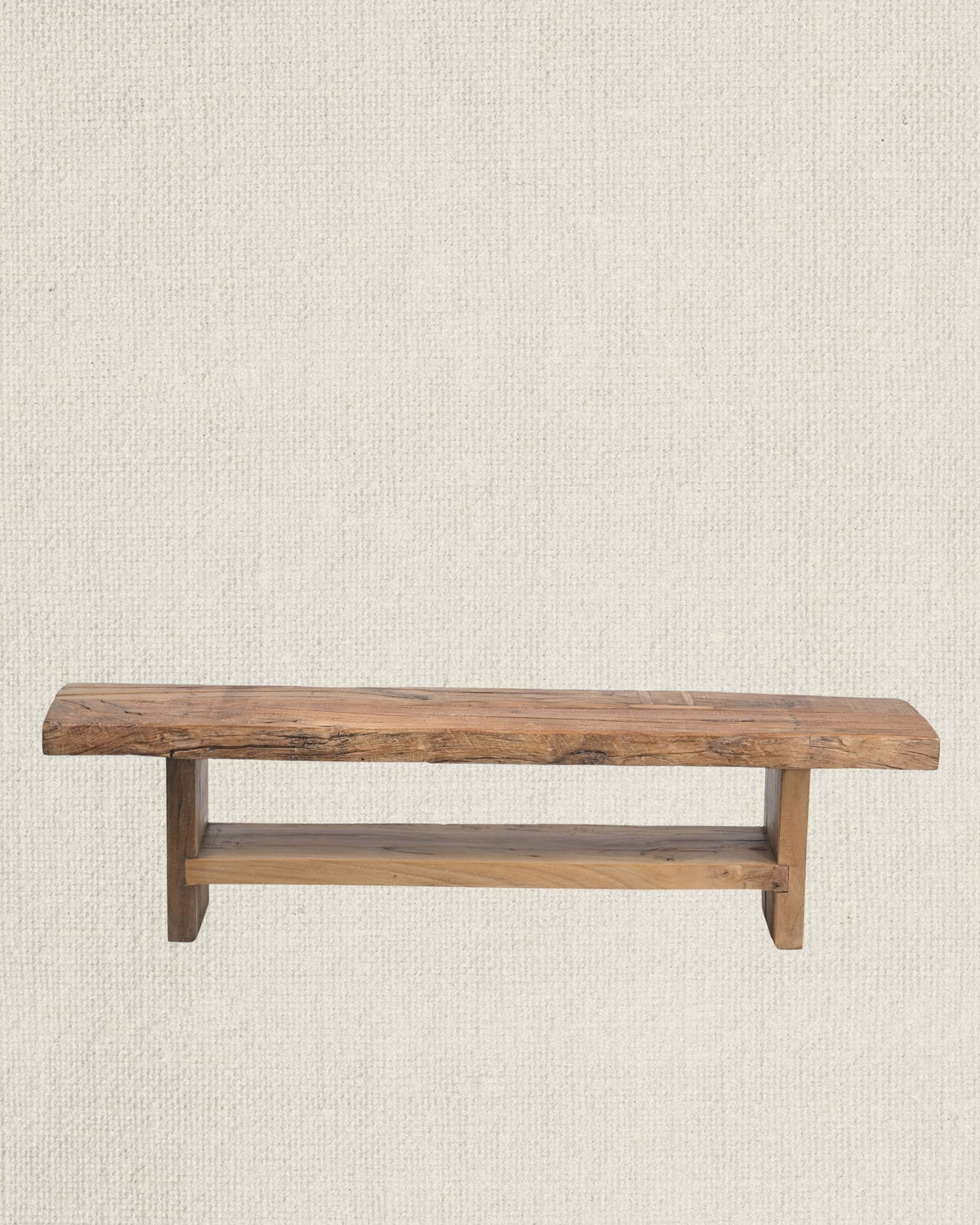Long Teak Slab Bench 62"