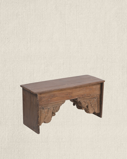 Antique Teak Wood Corbel Bench