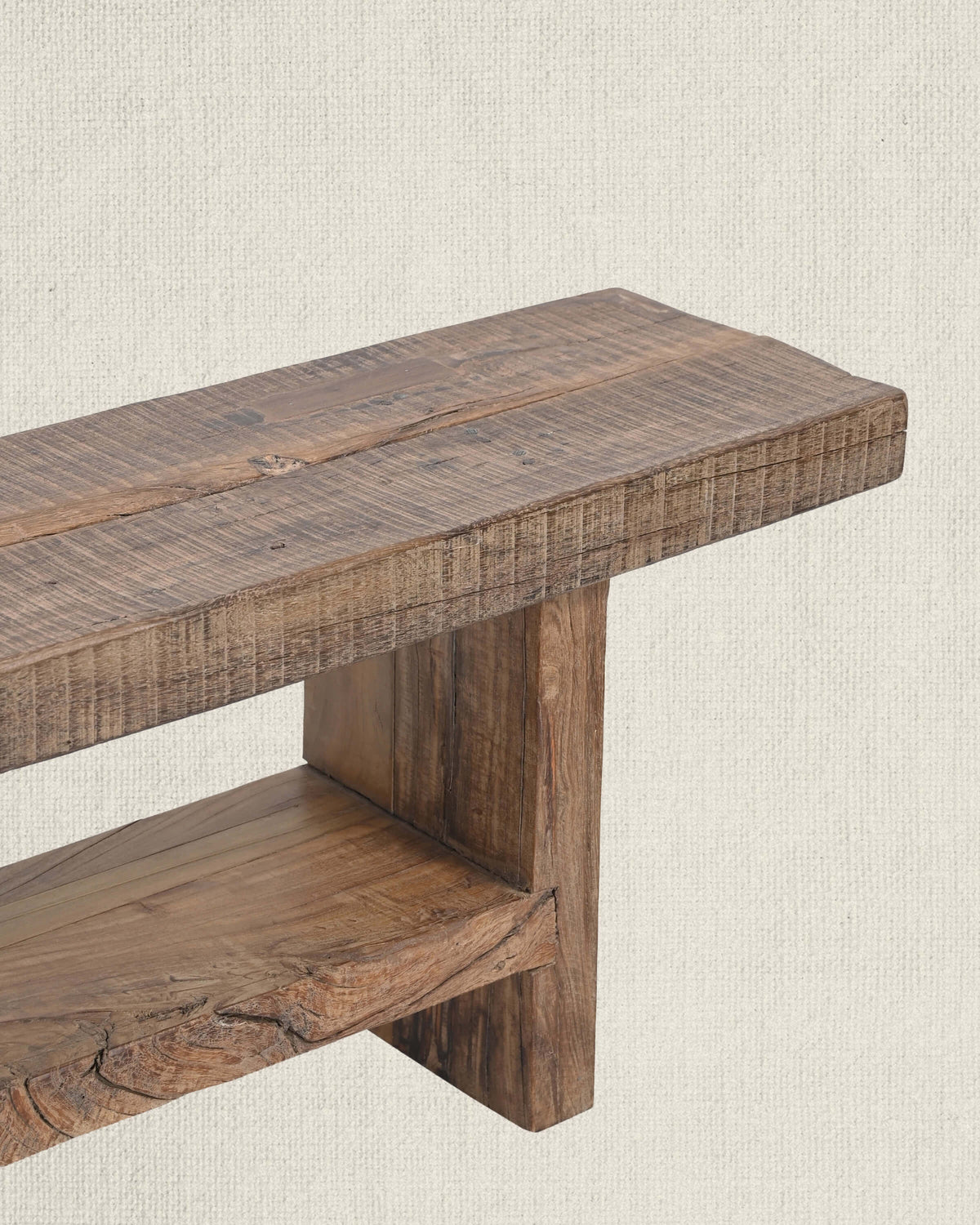 Teak Double Slab Bench 64"