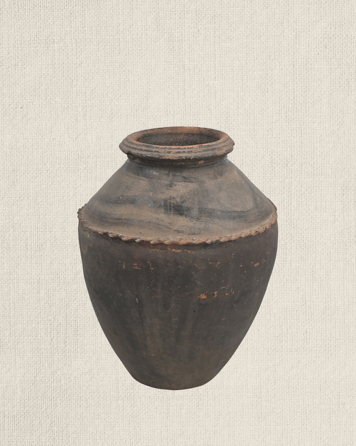 Antique Brown Terracota Vase