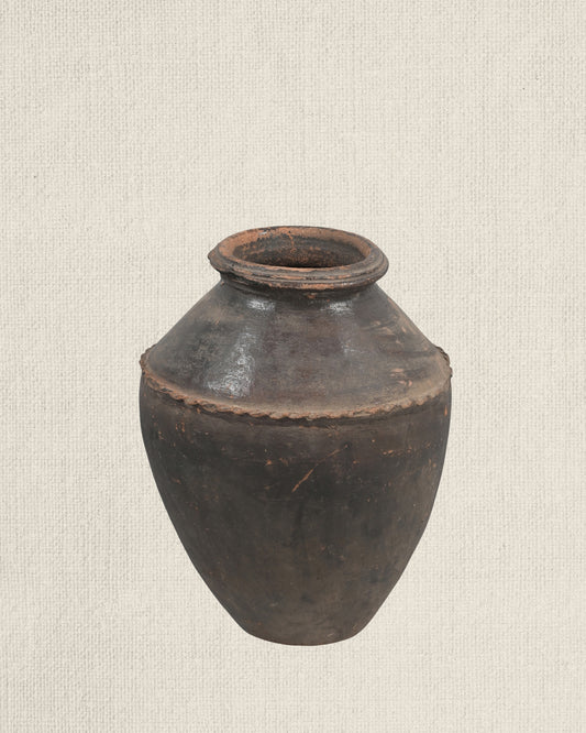 Antique Brown Terracota Vase
