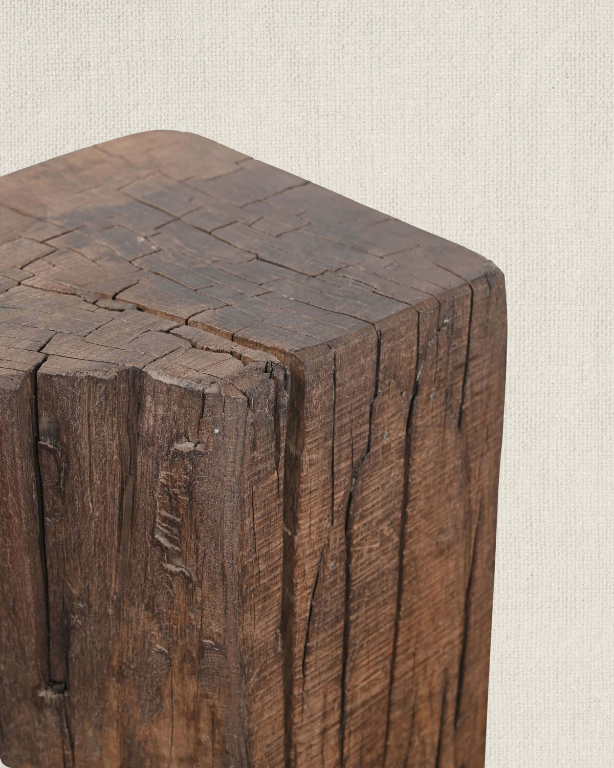 Antique Teak Wood Pedestal 37"