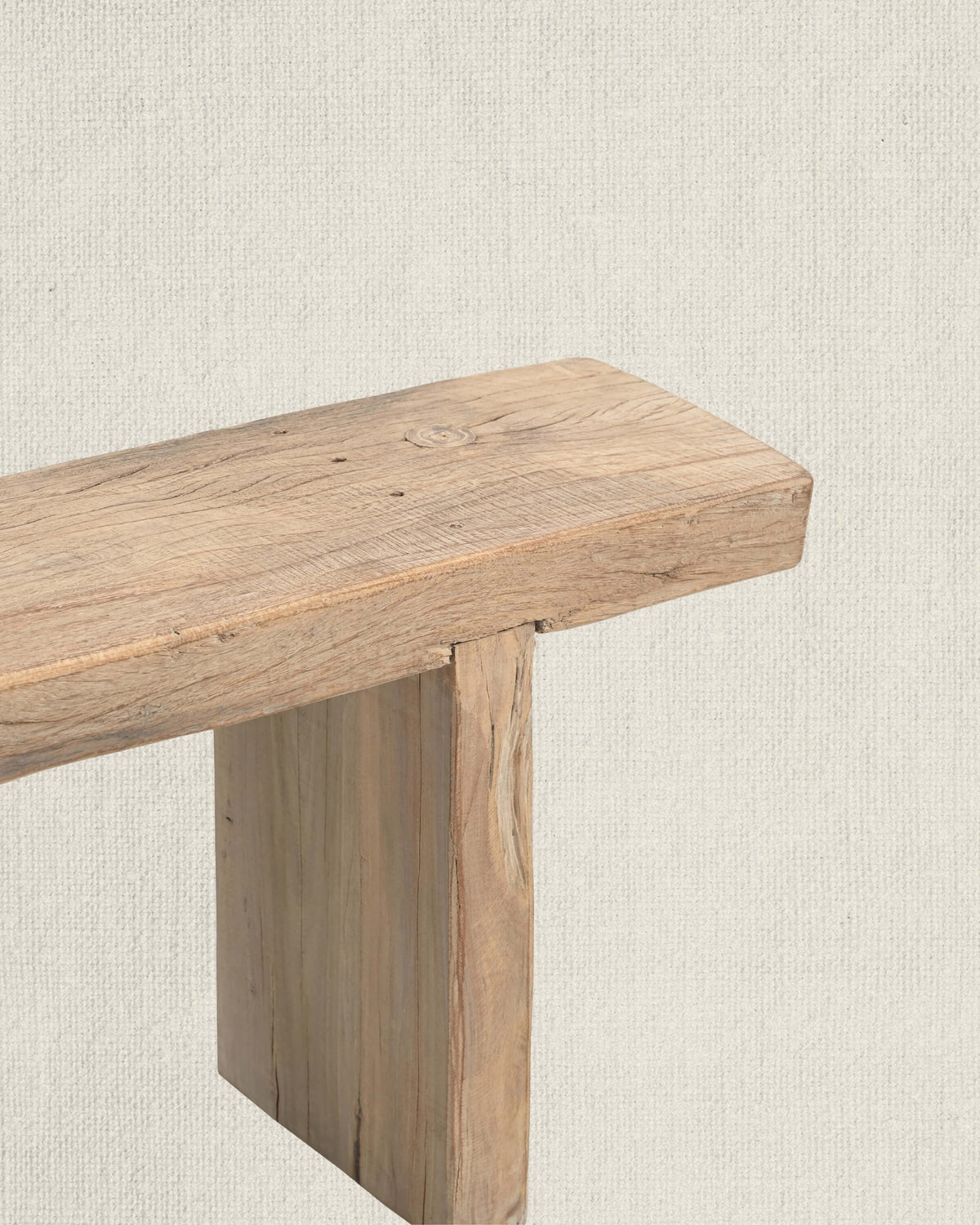 Antique Teak Slab Bench 53"