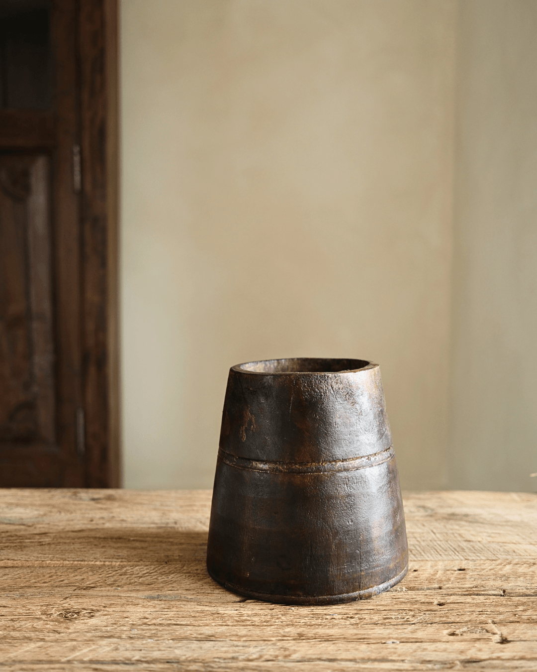 Hand Carved Planter 7.5"