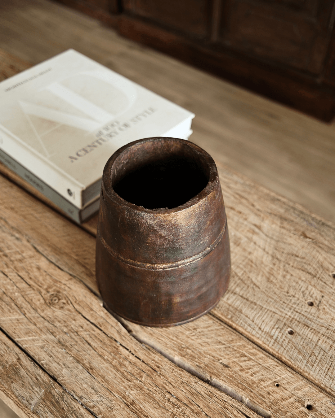 Hand Carved Planter 7.5"