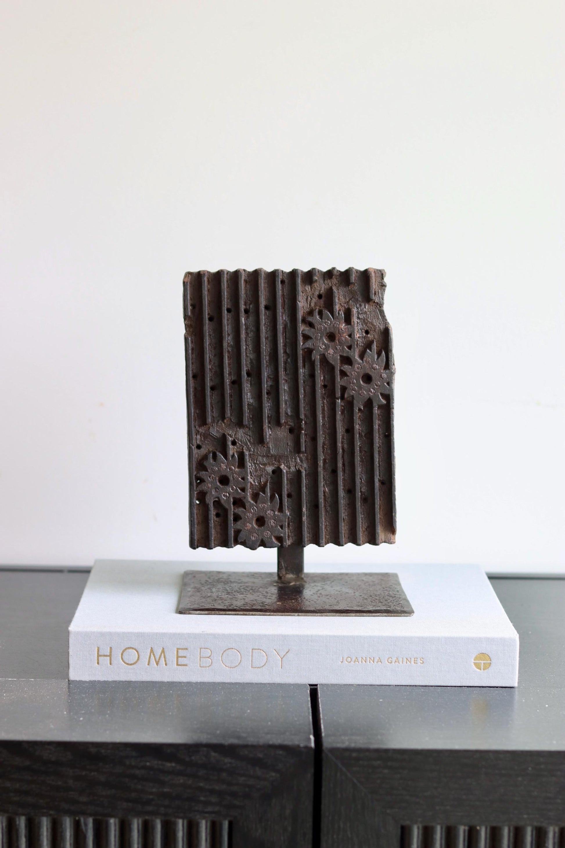 Vintage Block Print Stamp on Stand