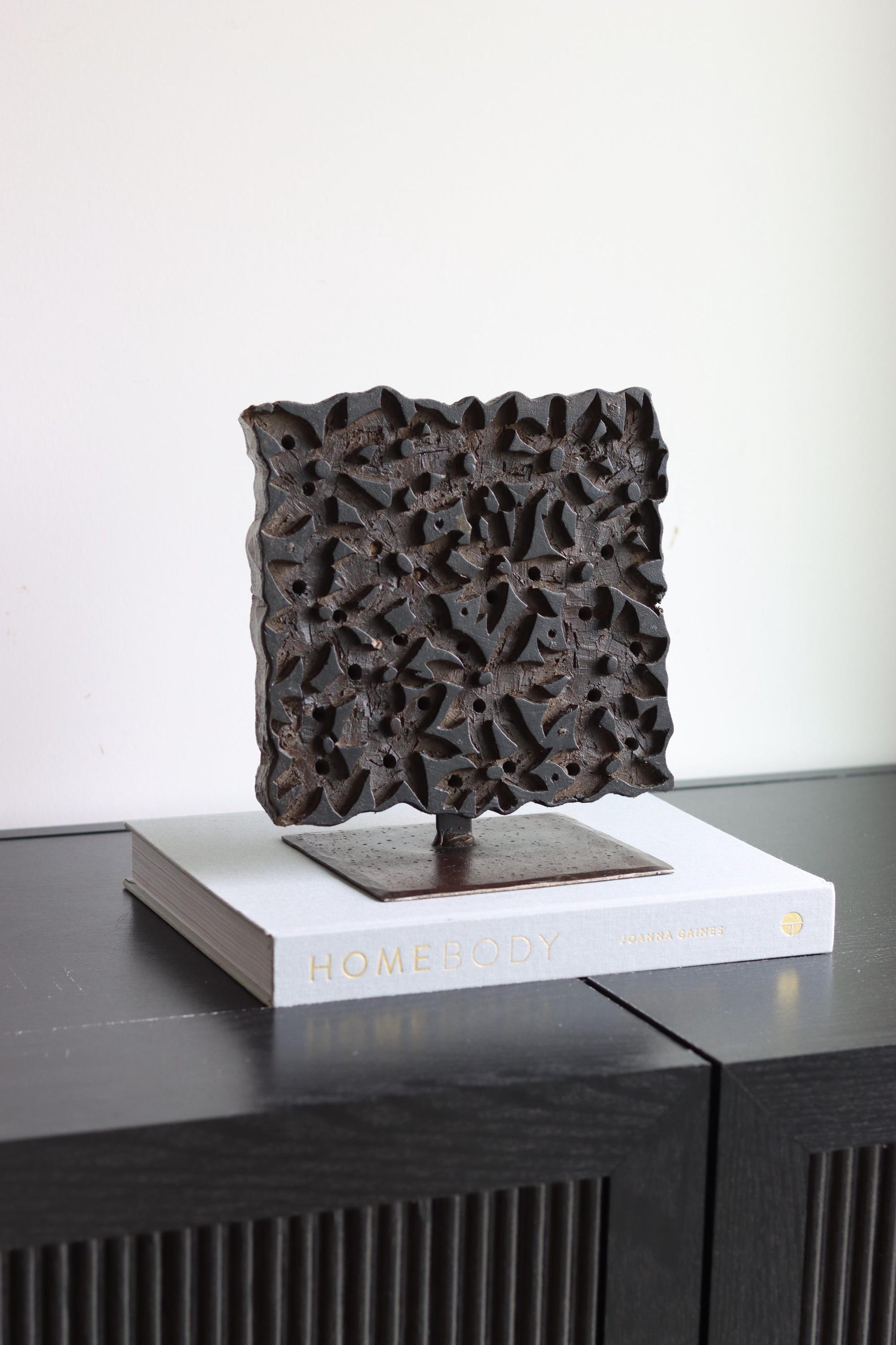 Vintage Block Print Stamp on Stand