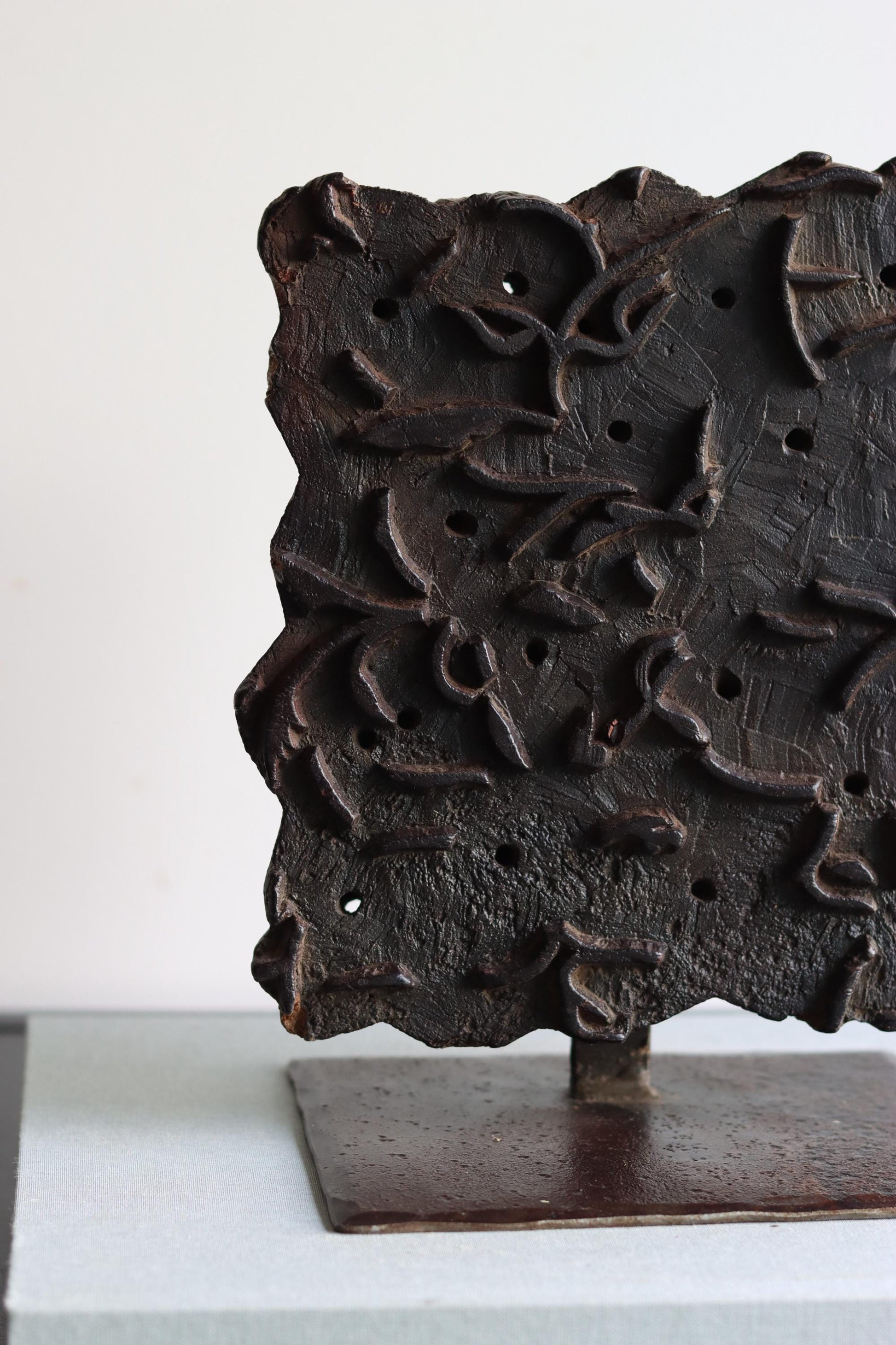 Vintage Block Print Stamp on Stand