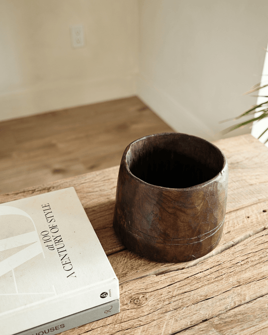 Hand Carved Planter 6.5"