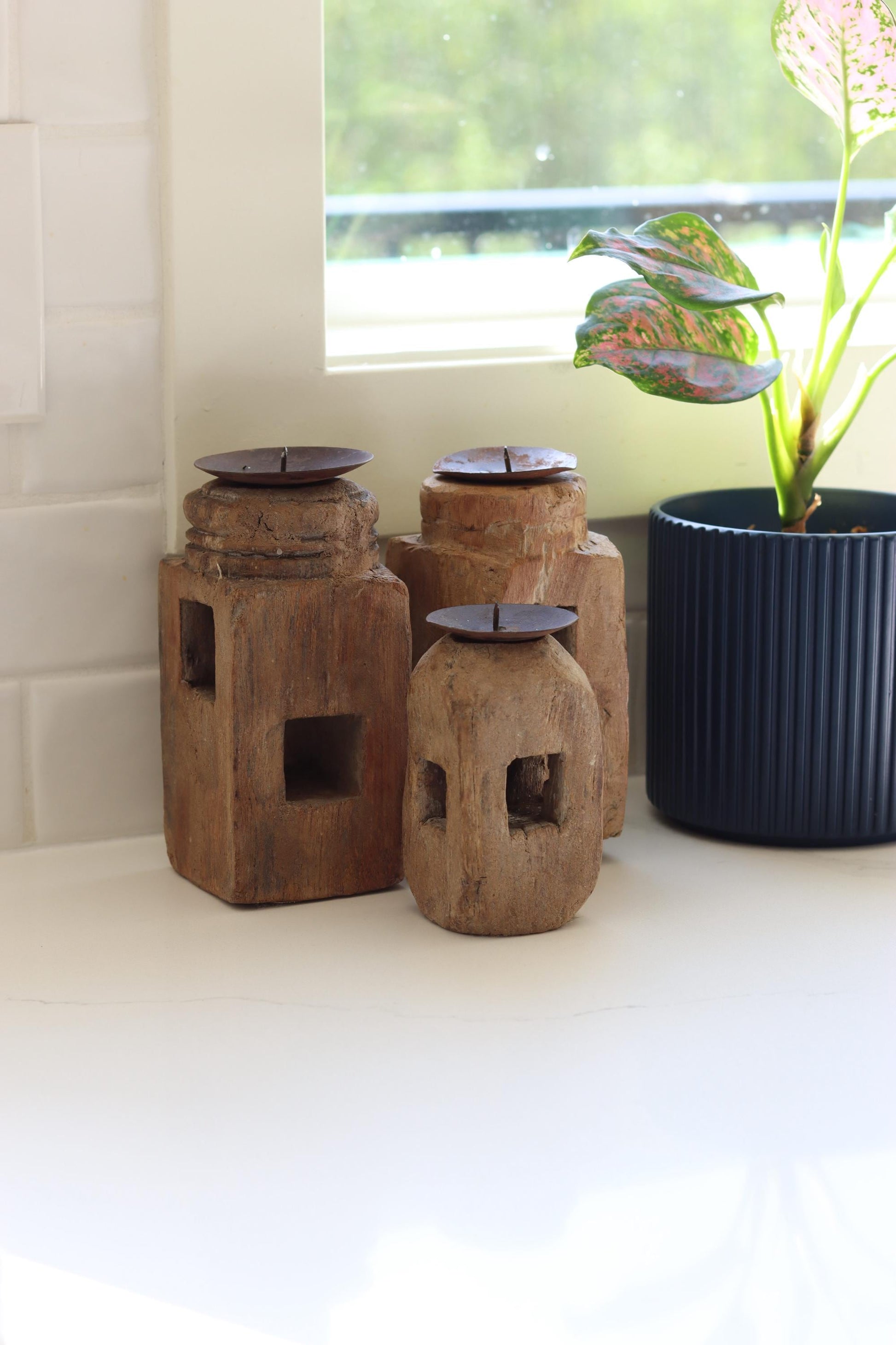 Vintage Small Paga Candle Holders