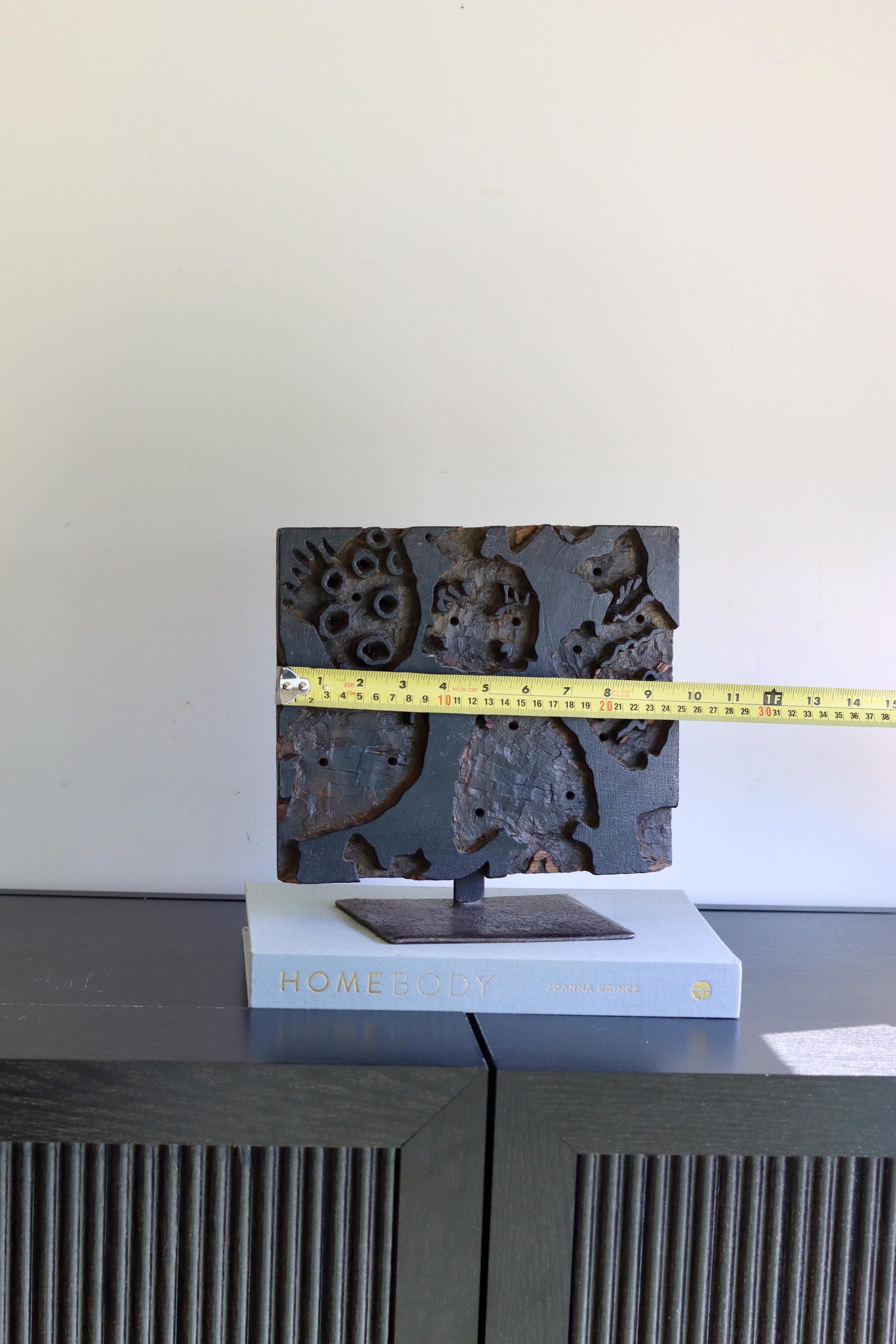 Vintage Block Print Stamp on Stand