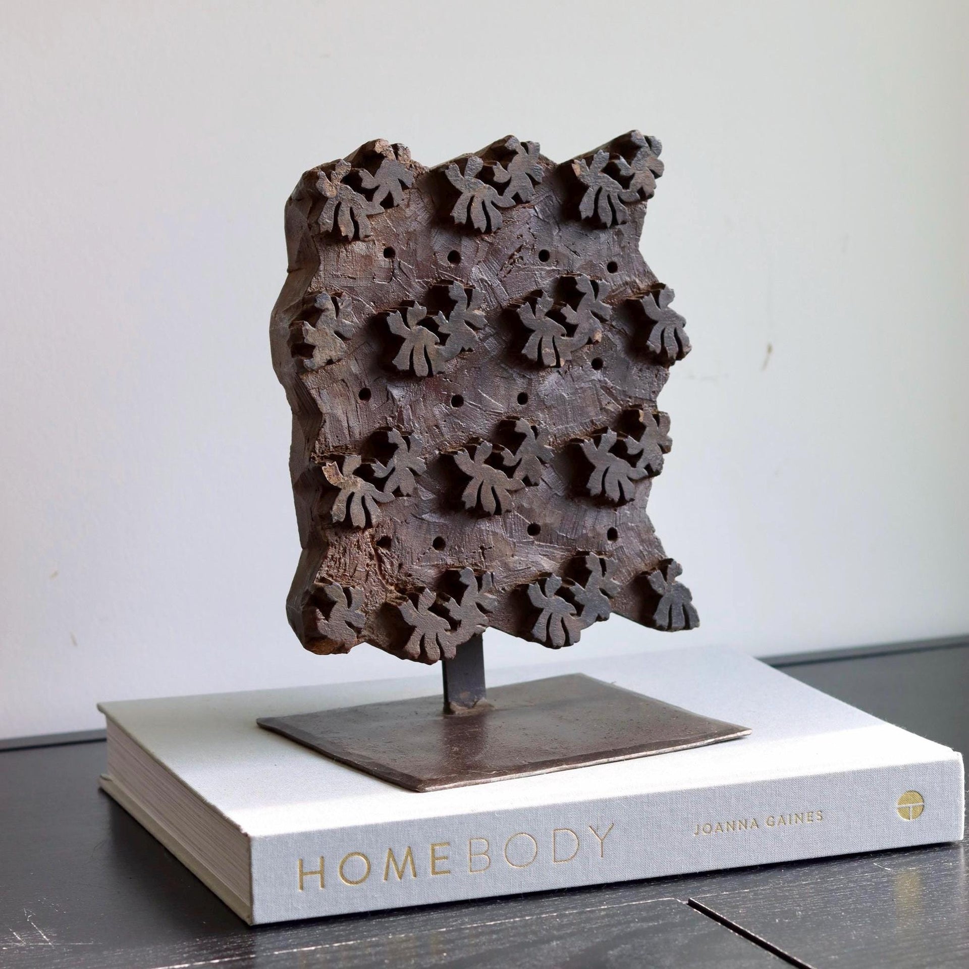 Vintage Block Print Stamp on Stand