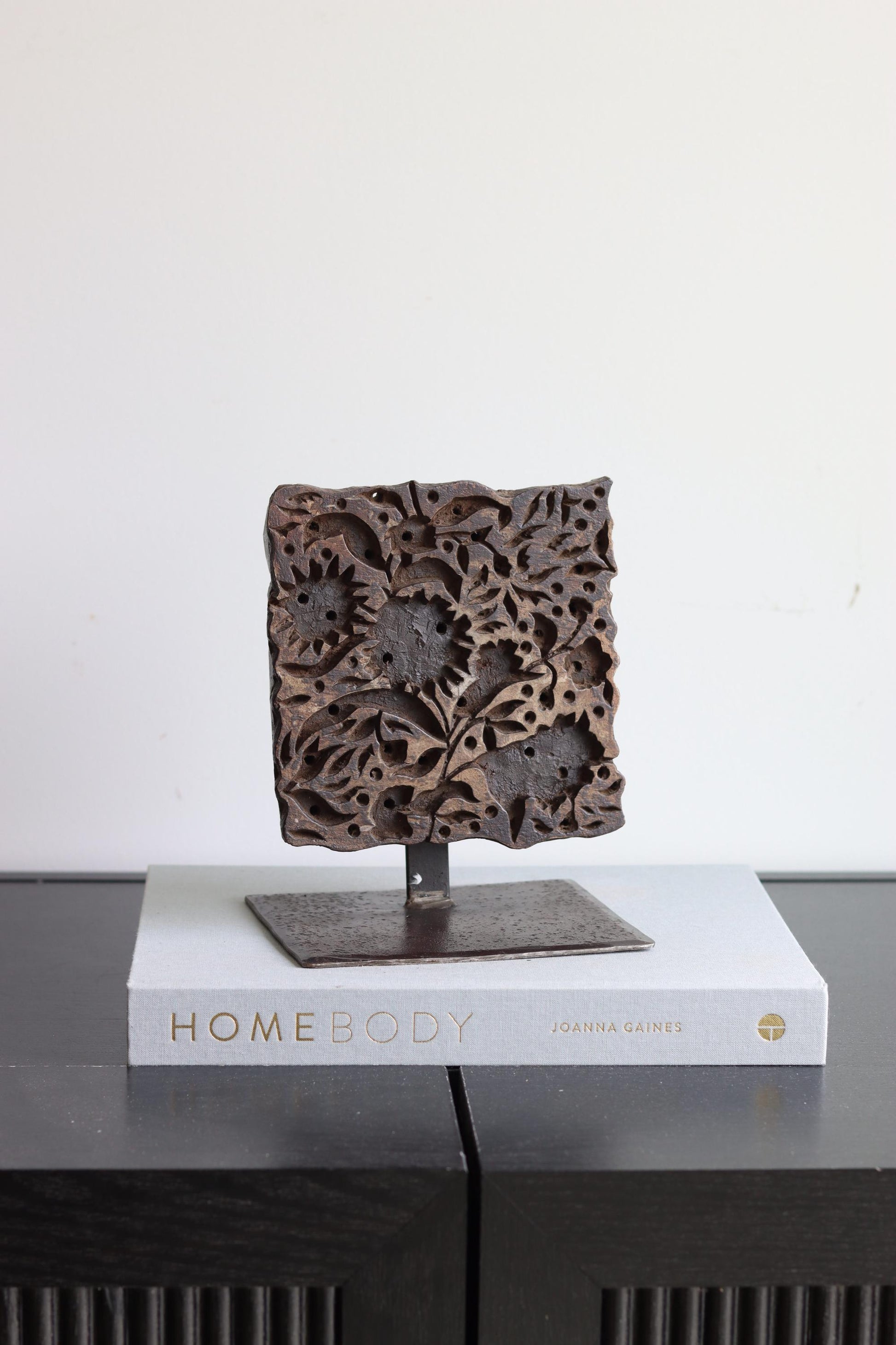 Vintage Block Print Stamp on Stand