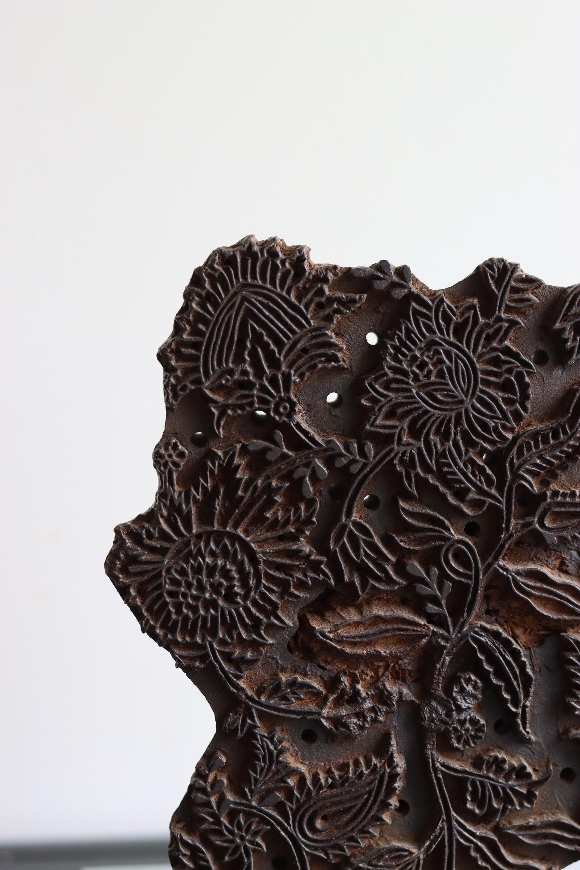 Vintage Block Print Stamp on Stand