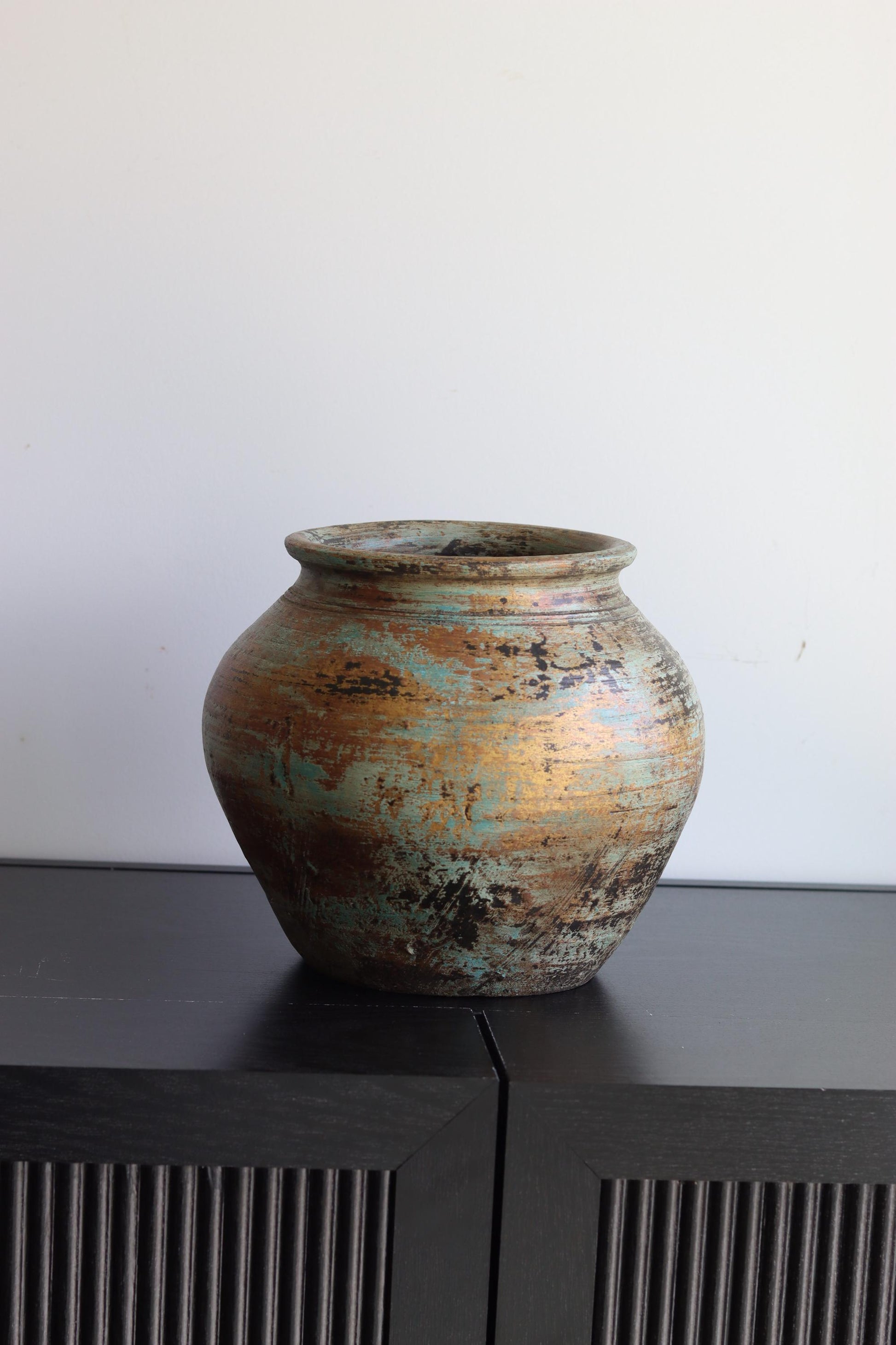 Large Clay Terracotta Pot on Stand