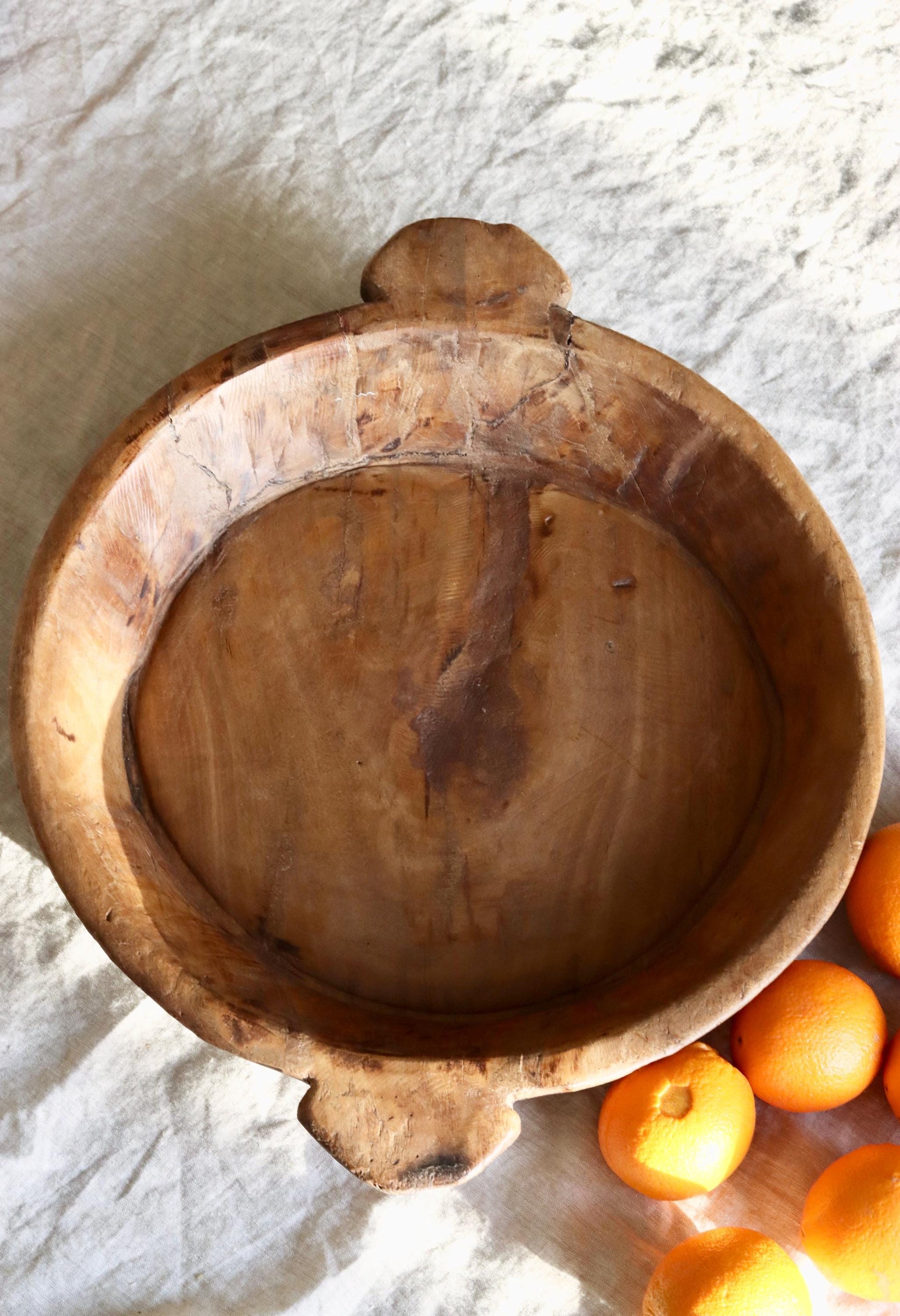 Large Vintage Wooden Parat Tray