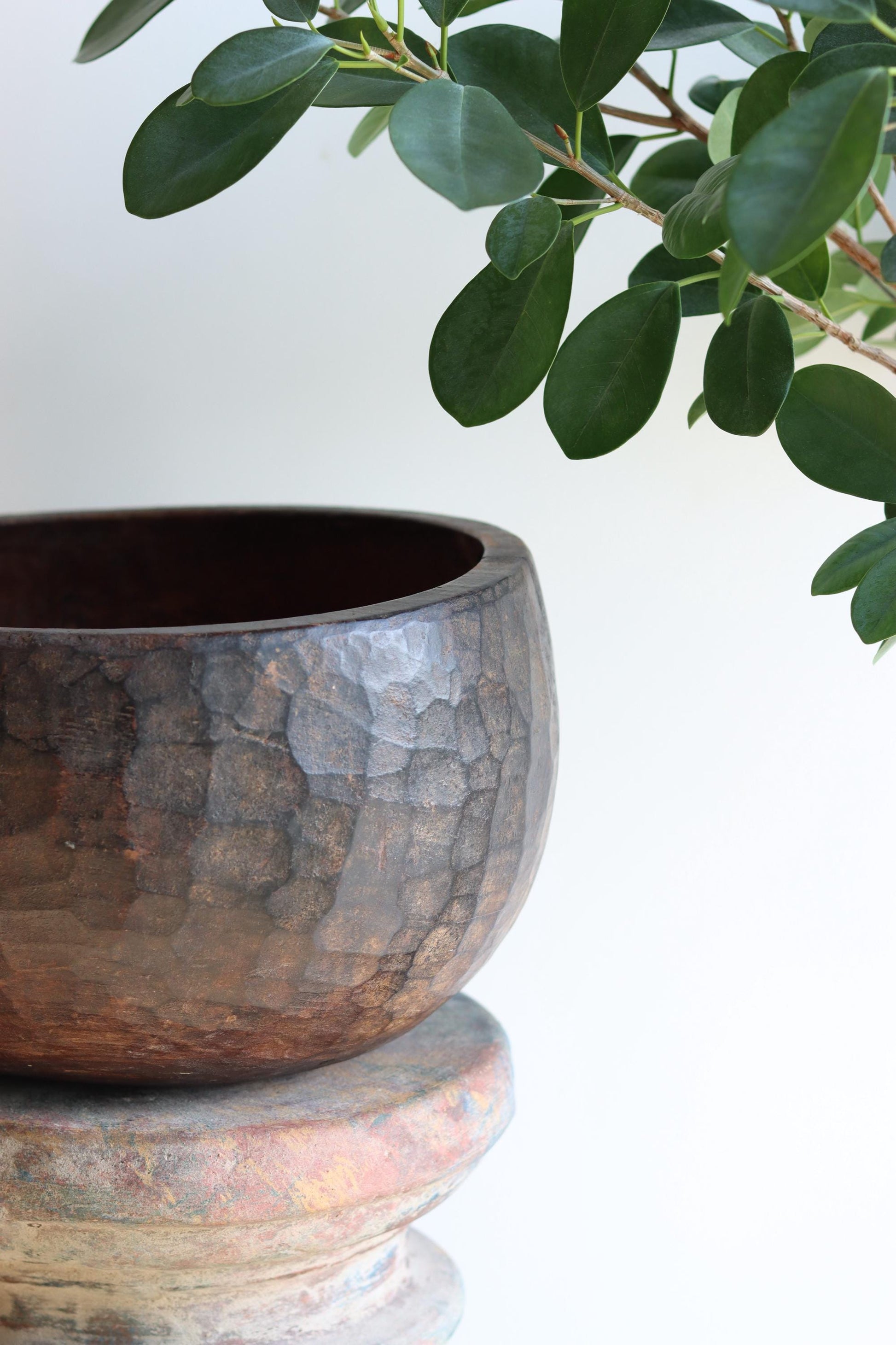 Vintage Naga Primitive Wooden Bowl