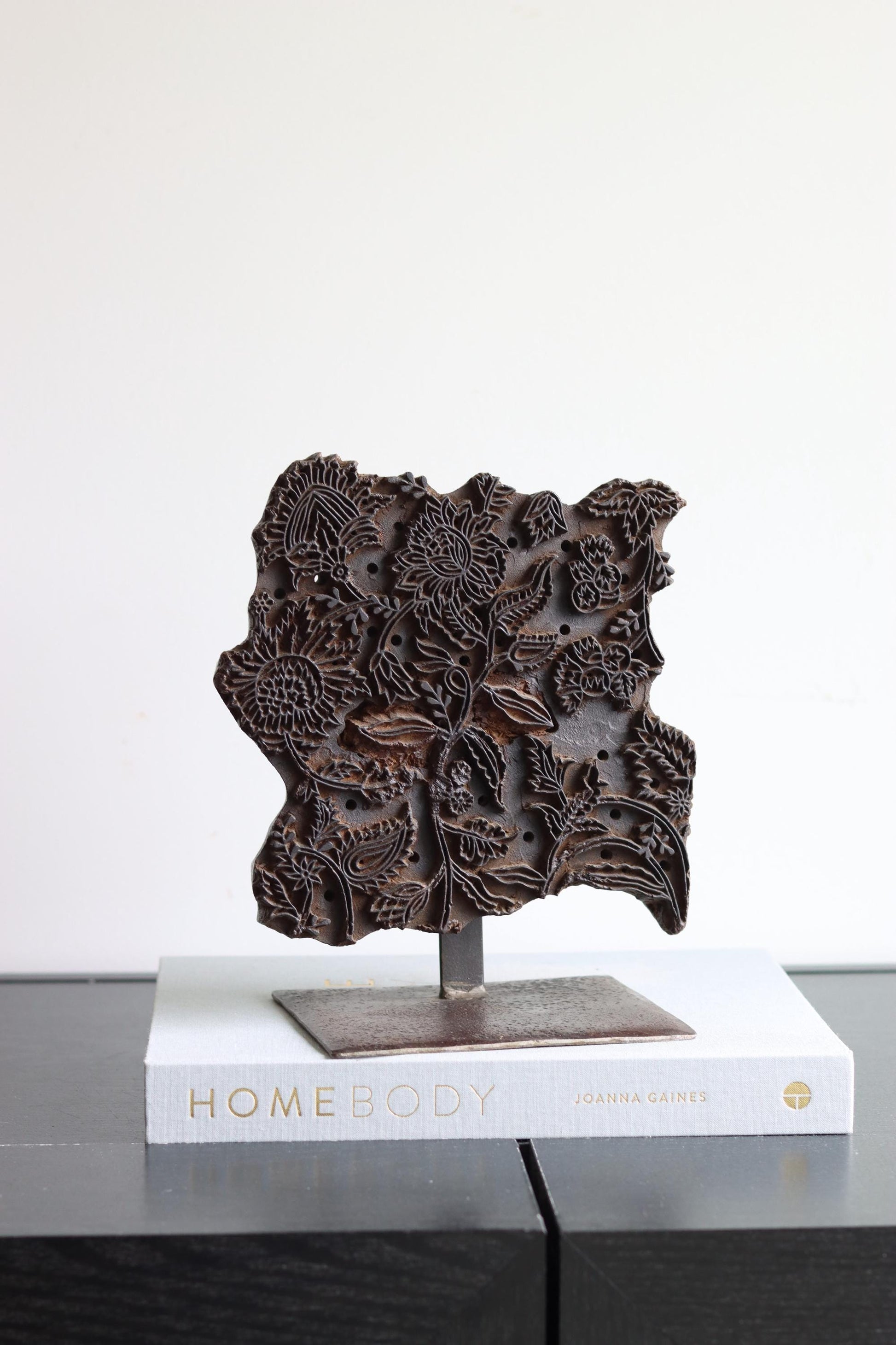 Vintage Block Print Stamp on Stand