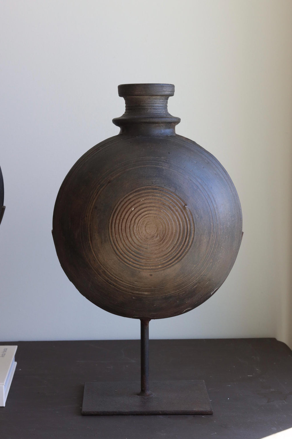 Terracotta Vintage Indian Clay Pot with Stand